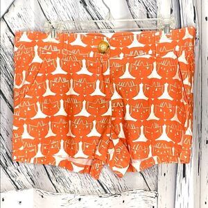 Cousin Earl Shorts Faces Orange Size Small